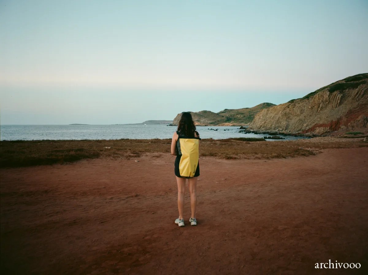 Dusk and a yellow bag